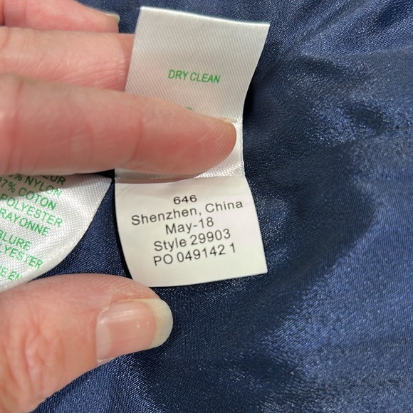 Lilly Pulitzer Lace Navy Blue Lined Dress Bow Fitted Straps Women’s Size 4 - Picture 8 of 8